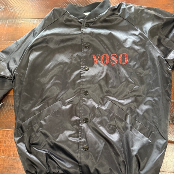 Top Gun YOSO Black Satin Bomber Jacket - Picture 3 of 5